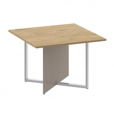 Shift Стол переговорный, квадратный SK.SP-KV-110-1 Тиквуд Светлый/Капучино 1100*1100*753