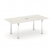 Style Project Direct Lux Стол переговорный M-SN-6P.SPRG-198 Дуб Наварра/Нержавеющая Сталь/Хром 1980*