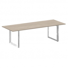 Onix Direct Lux Стол переговорный О-обр. м/к M-O.MO-PRG-25 Дуб Аттик/Нержавеющая Сталь/Хром 2580*980
