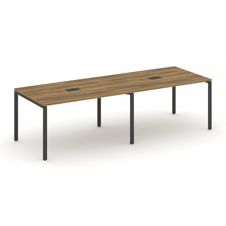 Concept Стол переговорный (2 столешницы) CN.PRG-021 Сандал Янтарный/Металл Антрацит 1960*980*750