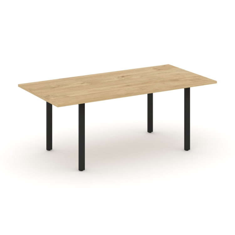 Style Project Direct Стол переговорный SN-6P.SPRG-198.3 Тиквуд Светлый/Металл Черный 1980*980*750