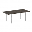 Onix Direct Lux Стол переговорный П-обр. м/к M-O.MP-PRG-19 Дуб Мали/Нержавеющая Сталь/Хром 1980*980*