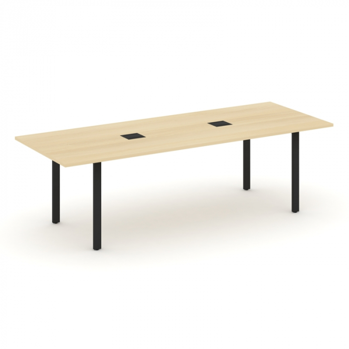 Стайл Проджект Директ Стол переговорный SN-6P.SPRG-258 Акация Лорка/Металл Черный/Заглушка Металл Че