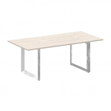 Onix Direct Lux Стол переговорный О-обр. м/к M-O.MO-PRG-19 Денвер Светлый/Нержавеющая Сталь/Хром 198