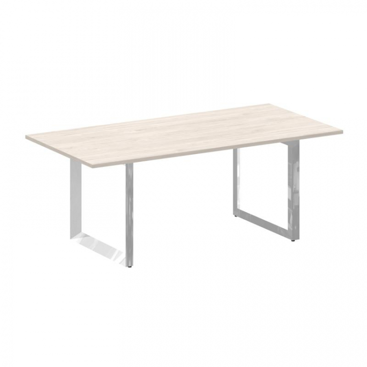 Onix Direct Lux Стол переговорный О-обр. м/к M-O.MO-PRG-19 Денвер Светлый/Нержавеющая Сталь/Хром 198