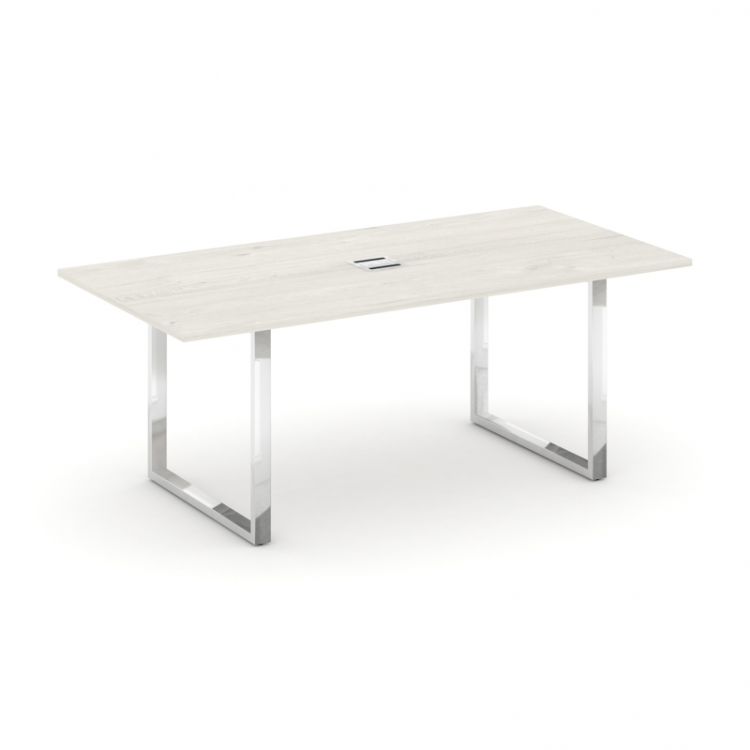 Style Project Direct Lux Стол переговорный M-SN-6O.SPRG-198 Дуб Наварра/Нержавеющая Сталь/Хром 1980*