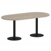 Onix Direct Стол овальный O.SPRG-3 Дуб Аттик/Металл Черный 1800*900*750