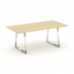 Style Project Direct Lux Стол переговорный M-SN-6T1.SPRG-198.3 Акация Лорка/Нержавеющая Сталь/Хром 1
