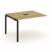 Concept Проходной наборный элемент переговорного стола CN.NPRG-012 Дуб Винченцо/Металл Черный 1180*9