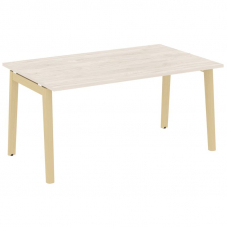 Onix Wood Стол переговорный (1 столешница) OW.PRG-1.4 Денвер Светлый/Дуб Светлый/Металл Белый 1580*9