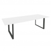 Onix Direct Стол переговорный на О-образном м/к O.MO-PRG-25 Белый Бриллиант/Металл Антрацит 2580*980