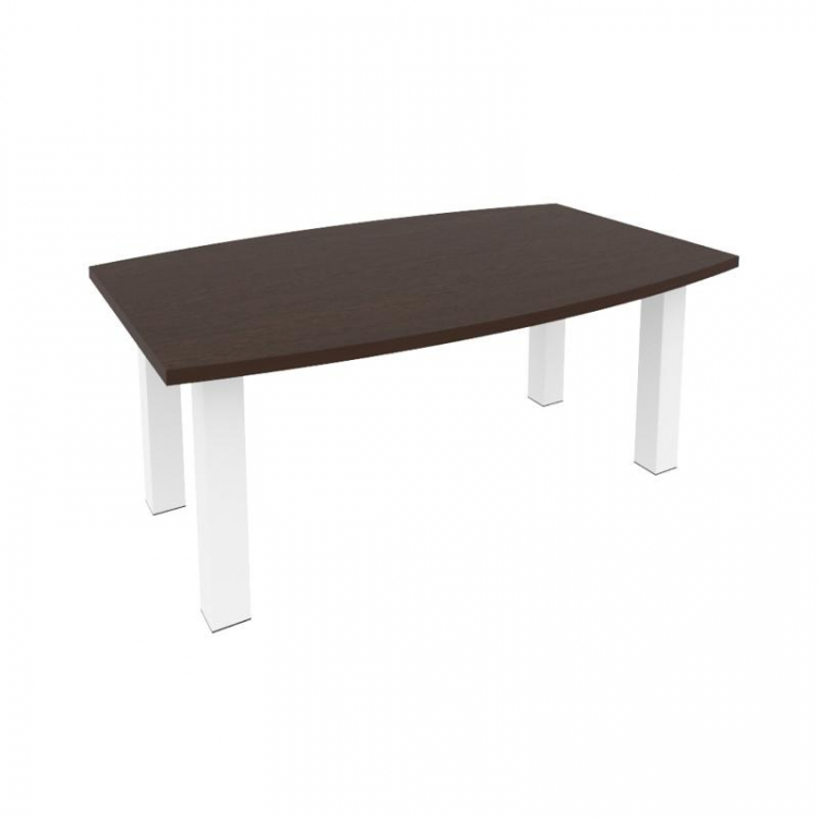 First Стол переговорный KPRG-2 Венге Цаво/Металл Белый 1800*1100*750