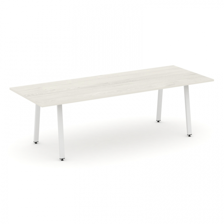 Style Project Direct Стол переговорный SN-6A.SPRG-258.3 Дуб Наварра/Металл Белый 2580*980*750