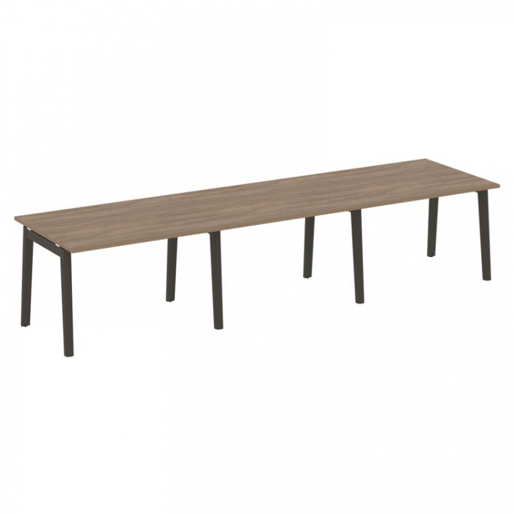 Onix Wood Стол переговорный (3 столешницы) OW.PRG-3.2 Дуб Аризона/Дуб Темный/Металл Антрацит 3540*98