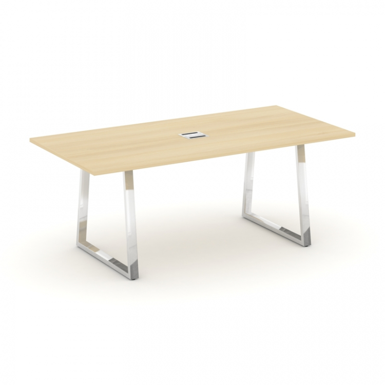 Style Project Direct Lux Стол переговорный M-SN-6T1.SPRG-198 Акация Лорка/Нержавеющая Сталь/Хром 198