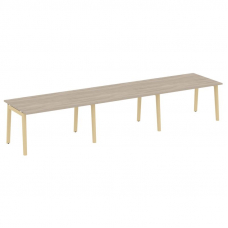 Onix Wood Стол переговорный (3 столешницы) OW.PRG-3.3 Дуб Аттик/Дуб Светлый/Металл Белый 4140*980*75