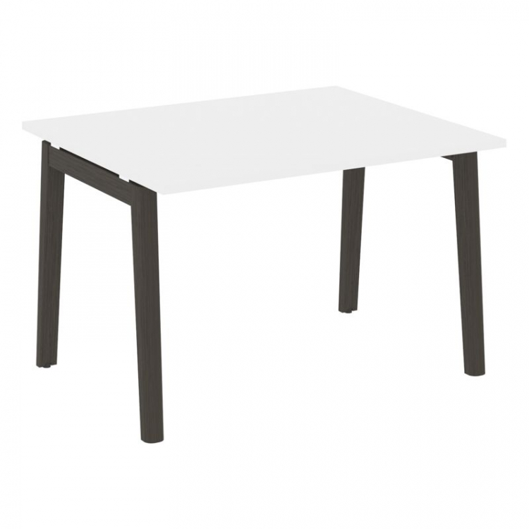 Onix Wood Стол переговорный (1 столешница) OW.PRG-1.2 Белый Бриллиант/Дуб Темный/Металл Антрацит 118