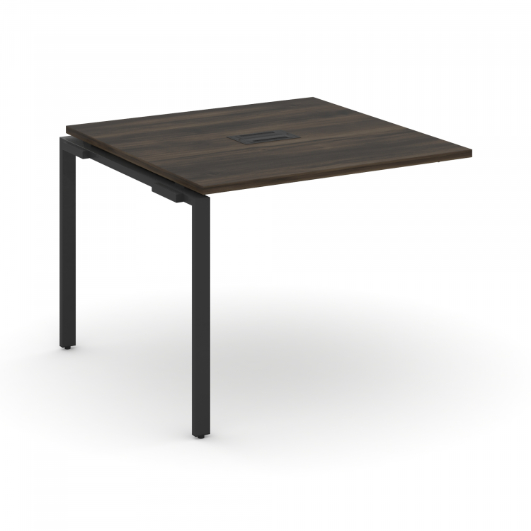 Concept Проходной наборный элемент переговорного стола CN.NPRG-011 Дуб Мали/Металл Черный 980*980*75