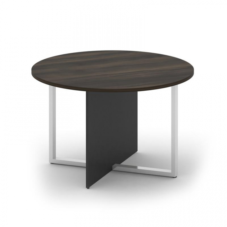 Шифт Стол переговорный, круглый SK.SP-KR-120 Дуб Мали/Антрацит NEW 1200*1200*753
