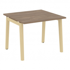 Onix Wood Стол переговорный (1 столешница) OW.PRG-1.1 Дуб Аризона/Дуб Светлый/Металл Белый 980*980*7