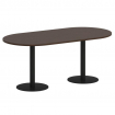 First Стол овальный KSPRG-3 Венге Цаво/Металл Черный 1800*900*750