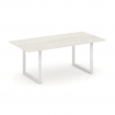 Style Project Direct Стол переговорный SN-6O.SPRG-198.3 Дуб Наварра/Металл Белый 1980*980*750