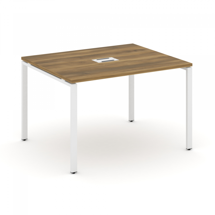 Concept Стол переговорный (1 столешница) CN.PRG-012 Сандал Янтарный/Металл Белый 1180*980*750