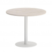 Onix Direct Стол круглый O.SPRG-1 Денвер Светлый/Металл Белый 900*900*750