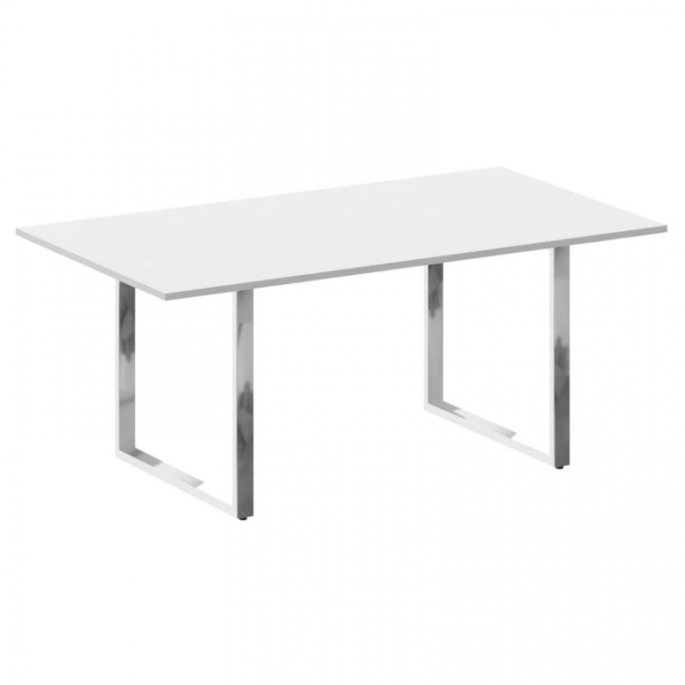 Metal System Direct Стол перег. О-обр. м/к БО.ПРГ-180 Белый/Нержавеющая Сталь 1800*1000*750