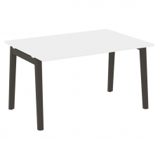 Onix Wood Стол переговорный (1 столешница) OW.PRG-1.3 Белый Бриллиант/Дуб Темный/Металл Антрацит 138