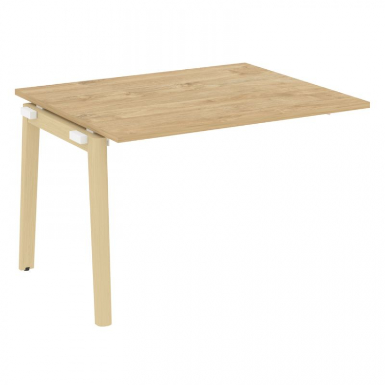 Onix Wood Прох. наб. эл. переговорного стола OW.NPRG-2 Тиквуд Светлый/Дуб Светлый/Металл Белый 1180*