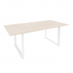 Onix Direct Стол переговорный на О-образном м/к O.MO-PRG-19 Денвер Светлый/Металл Белый 1980*980*750