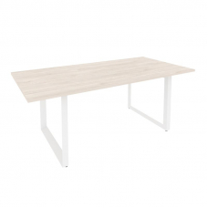 Onix Direct Стол переговорный на О-образном м/к O.MO-PRG-19 Денвер Светлый/Металл Белый 1980*980*750