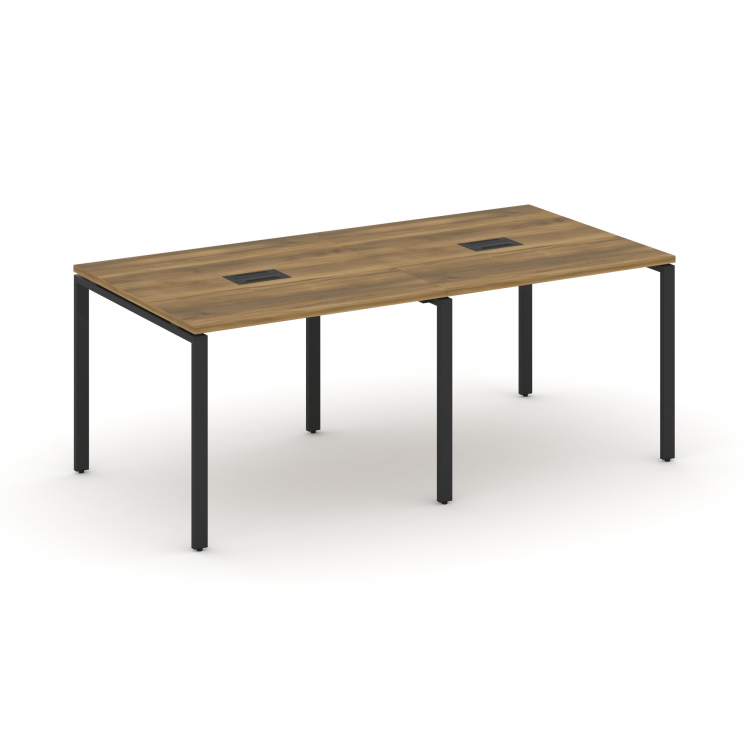 Concept Стол переговорный (2 столешницы) CN.PRG-021 Сандал Янтарный/Металл Черный 1960*980*750