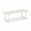 Style Project Direct Стол переговорный SN-6T1.SPRG-258 Дуб Наварра/Металл Белый/Заглушка Металл Белы