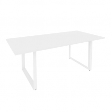 Onix Direct Стол переговорный на О-образном м/к O.MO-PRG-19 Белый Бриллиант/Металл Белый 1980*980*75