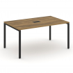 Concept Стол переговорный (1 столешница) CN.PRG-014 Сандал Янтарный/Металл Черный 1580*980*750