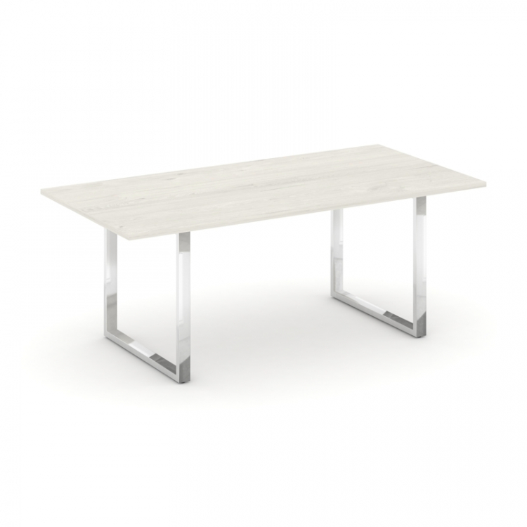 Style Project Direct Lux Стол переговорный M-SN-6O.SPRG-198.3 Дуб Наварра/Нержавеющая Сталь/Хром 198