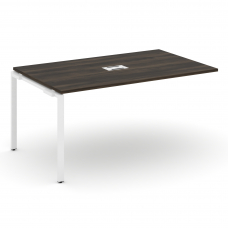 Concept Проходной наборный элемент переговорного стола CN.NPRG-014 Дуб Мали/Металл Белый 1580*980*75