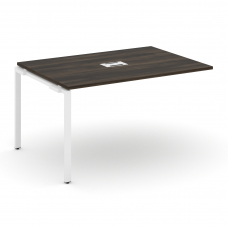 Concept Проходной наборный элемент переговорного стола CN.NPRG-013 Дуб Мали/Металл Белый 1380*980*75