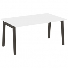 Onix Wood Стол переговорный (1 столешница) OW.PRG-1.4 Белый Бриллиант/Дуб Темный/Металл Антрацит 158
