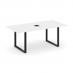 Style Project Direct Стол переговорный SN-6O.SPRG-198 Белый/Металл Черный/Заглушка Металл Черный 198