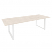 Onix Direct Стол переговорный на О-образном м/к O.MO-PRG-25 Денвер Светлый/Металл Белый 2580*980*750