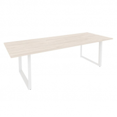 Onix Direct Стол переговорный на О-образном м/к O.MO-PRG-25 Денвер Светлый/Металл Белый 2580*980*750