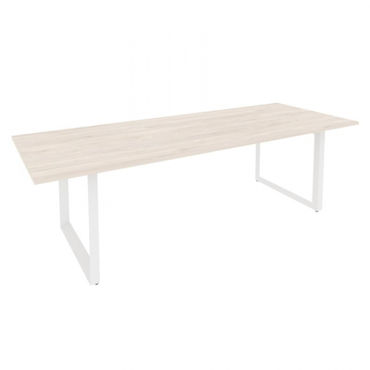 Onix Direct Стол переговорный на О-образном м/к O.MO-PRG-25 Денвер Светлый/Металл Белый 2580*980*750