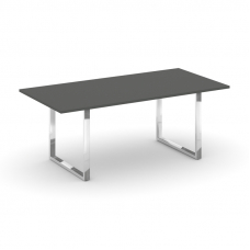 Style Project Direct Lux Стол переговорный M-SN-6O.SPRG-198.3 Антрацит/Нержавеющая Сталь/Хром 1980*9