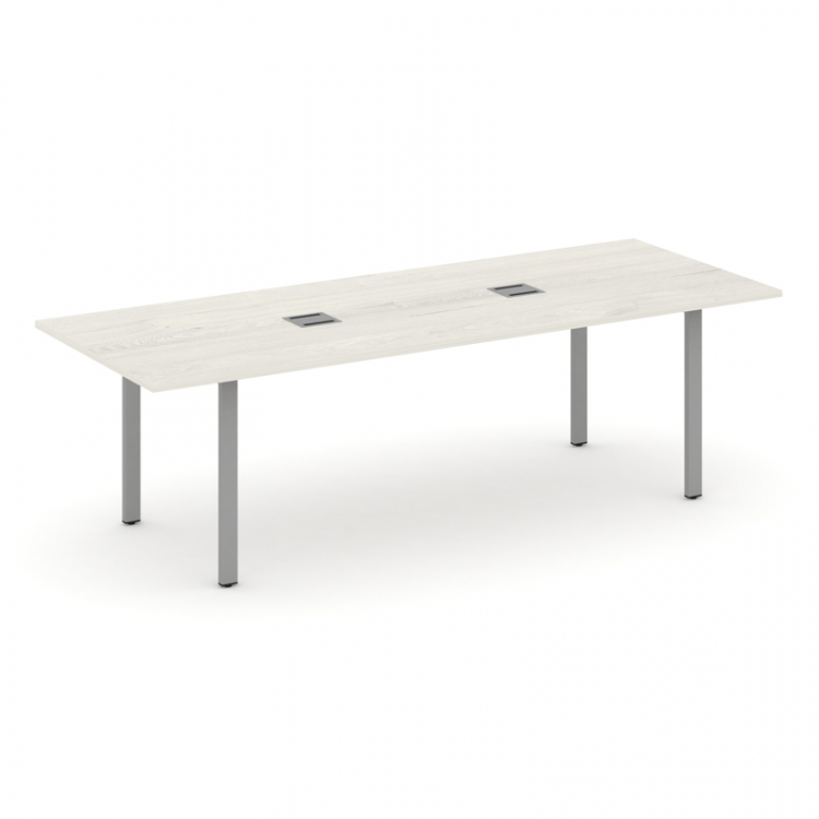 Style Project Direct Стол переговорный SN-6P.SPRG-258 Дуб Наварра/Металл Серый/Заглушка Металл Серый