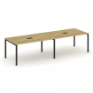 Concept Стол переговорный (2 столешницы) CN.PRG-024 Дуб Винченцо/Металл Черный 3160*980*750