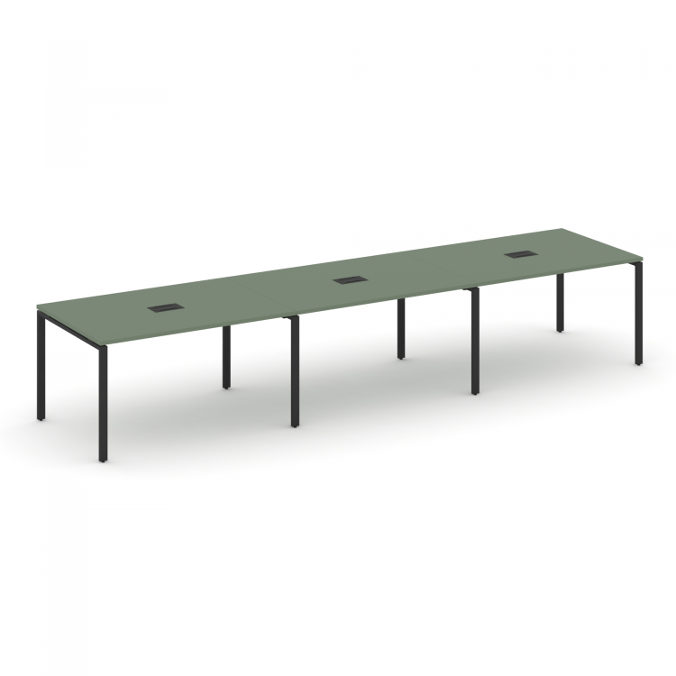 Concept Стол переговорный (3 столешницы) CN.PRG-032 Кобо/Металл Черный 3540*980*750