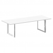Onix Direct Lux Стол переговорный О-обр. м/к M-O.MO-PRG-25 Белый Бриллиант/Нержавеющая Сталь/Хром 25